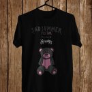 SIZE 2XL SAD SUMMER MUSIC FESTIVAL LOGO FRONT SIDE BLACK TEE SHIRT