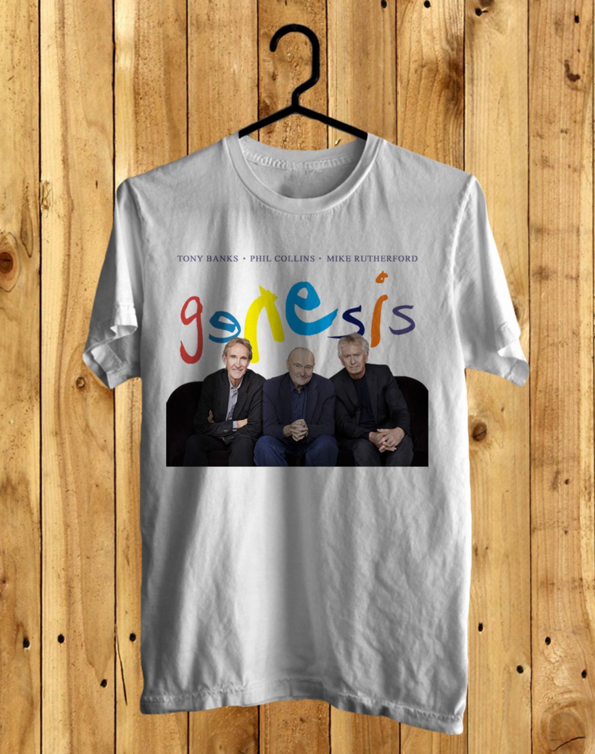 SIZE 2XL GENESIS LOGO REUNION TOUR FRONT SIDE WHITE TEE SHIRT