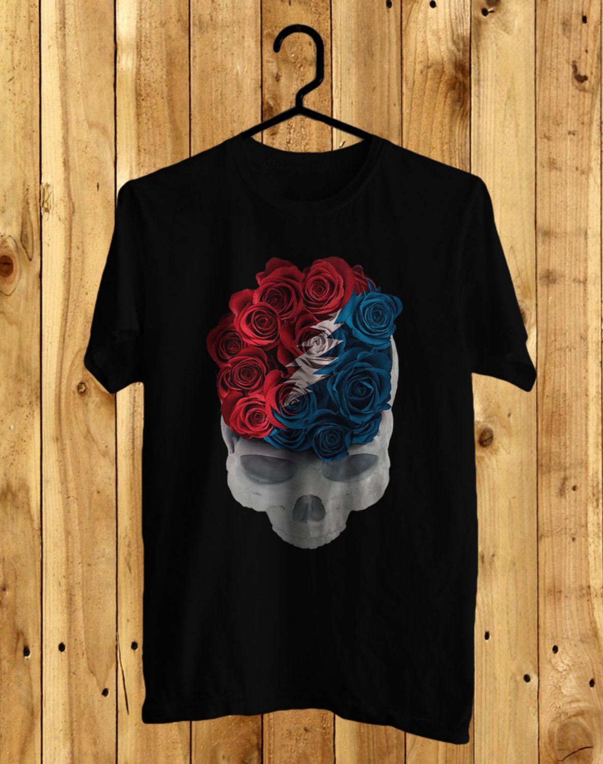 SIZE L DEAD COMPANY LOGO FRONT SIDE BLACK TEE SHIRT