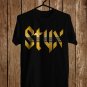 SIZE XL STYX BAND LOGO FRONT SIDE BLACK TEE SHIRT