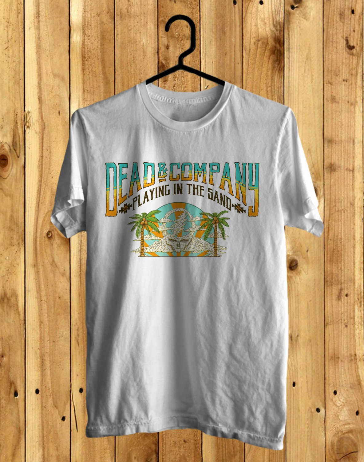 SIZE 5XL PLAYING IN THE SAND FESTIVAL LOGO FRONT SIDE WHITE TEE SHIRT