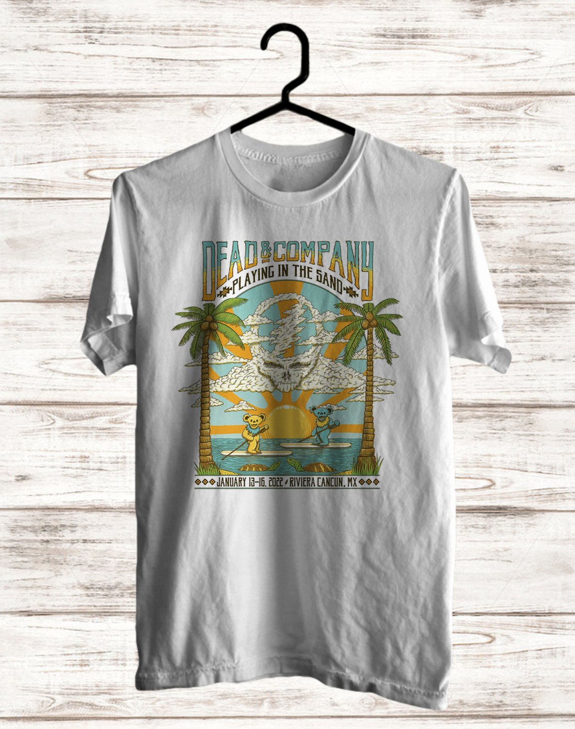 SIZE 2XL PLAYING IN THE SAND FESTIVAL 2022 FRONT SIDE WHITE TEE SHIRT
