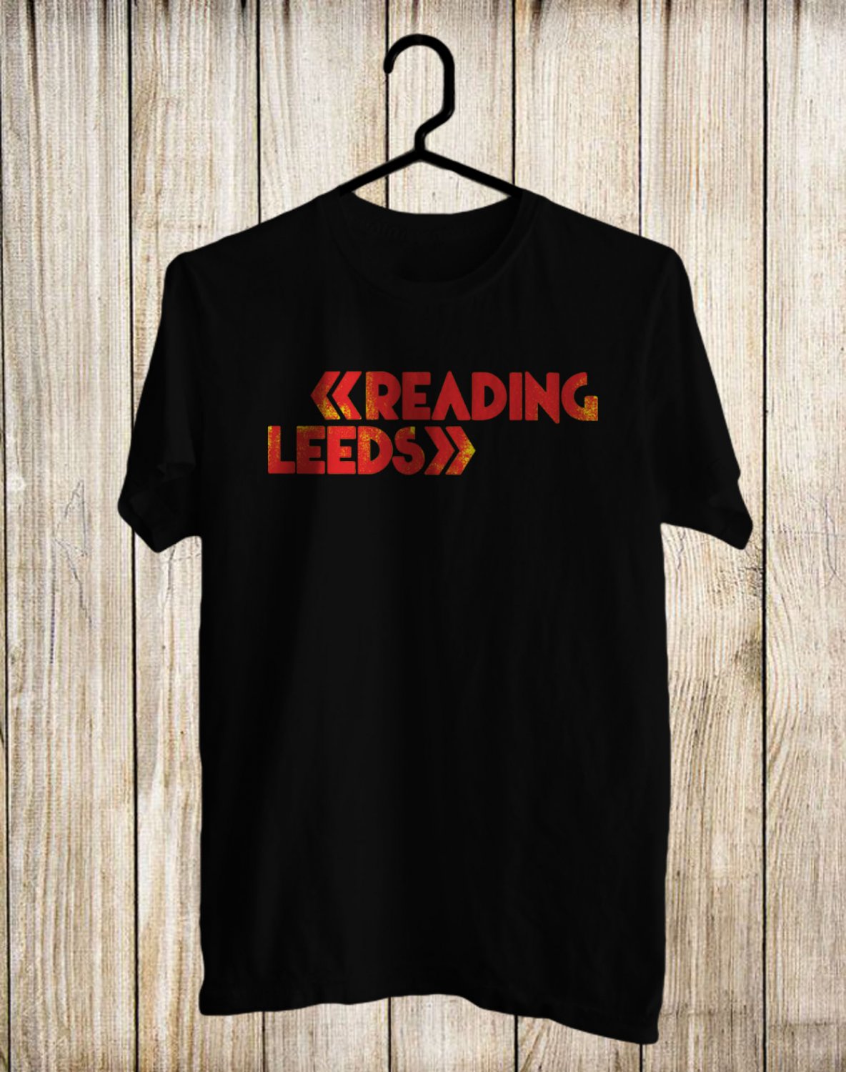 SIZE 5XL READING LEEDS MUSIC FESTIVAL LOGO FRONT SIDE BLACK TEE SHIRT