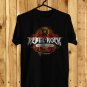 SIZE 4XL REBEL ROCK MUSIC FESTIVAL LOGO FRONT SIDE BLACK TEE SHIRT