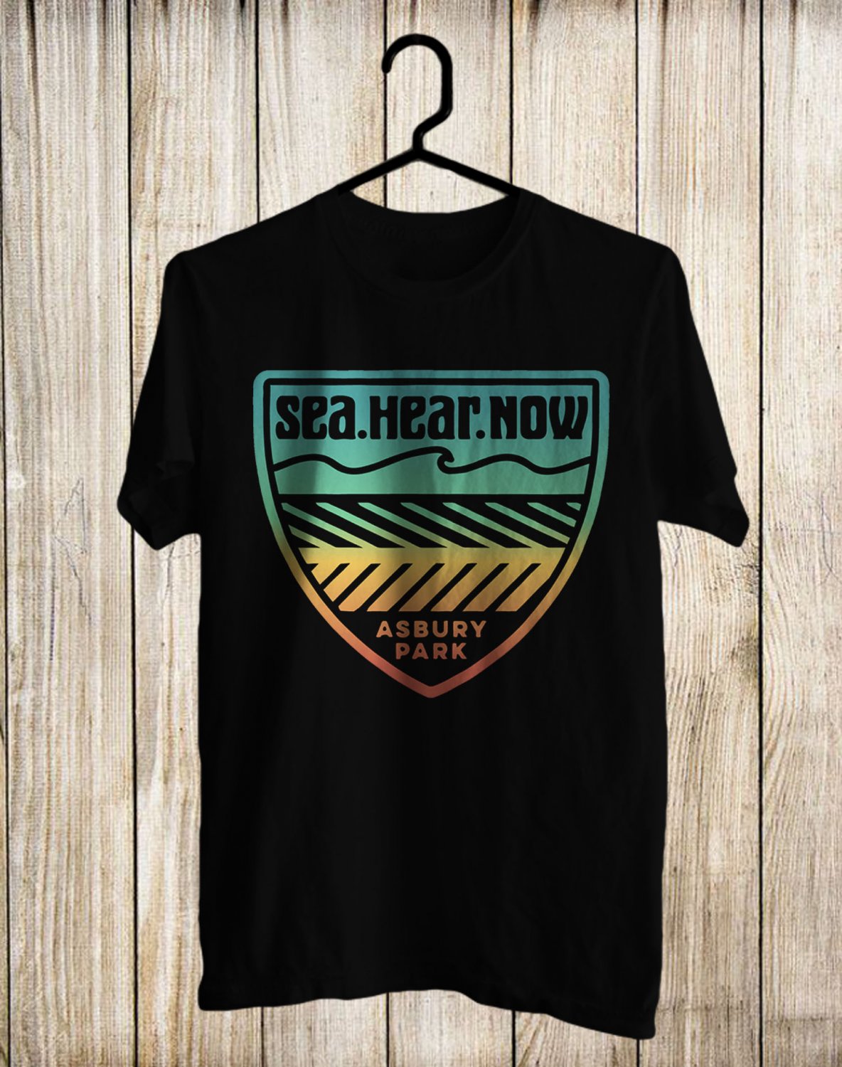 SIZE 5XL SEA HEAR NOW MUSIC FESTIVAL LOGO FRONT SIDE BLACK TEE SHIRT