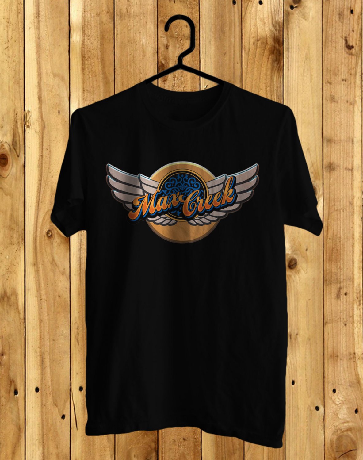SIZE 4XL MAX CREEK LOGO FRONT SIDE BLACK TEE SHIRT