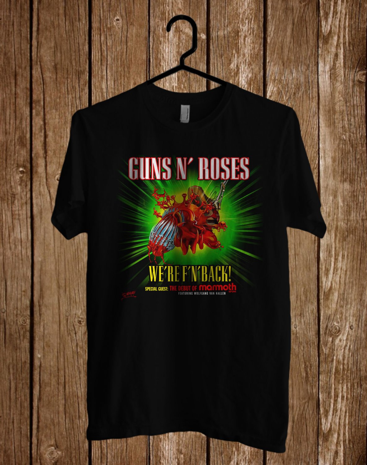 SIZE 2XL GUNS N ROSES WE ARE FN BACK TOUR 2021 FRONT SIDE BLACK TEE SHIRT