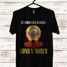 SIZE XL GUNS N ROSES STADIUM ROCK IS BACK 2021 FRONT SIDE BLACK TEE SHIRT