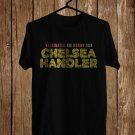 SIZE XL CHELSEA HANDLER VACCINATED AND HORNY TOUR 2021 FRONT SIDE BLACK TEE SHIRT