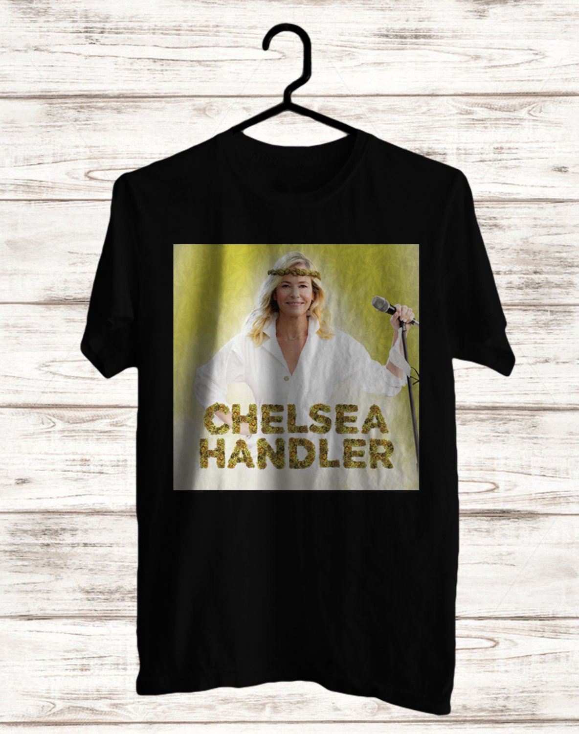 SIZE 4XL CHELSEA HANDLER VACCINATED AND HORNY TOUR 2021 FRONT SIDE BLACK TEE SHIRT V11