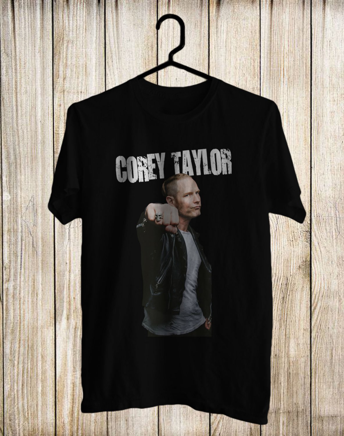 SIZE XL COREY TAYLOR FRONT SIDE BLACK TEE SHIRT
