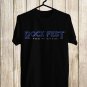 SIZE 4XL ROCK FEST MUSIC FESTIVAL LOGO FRONT SIDE BLACK TEE SHIRT