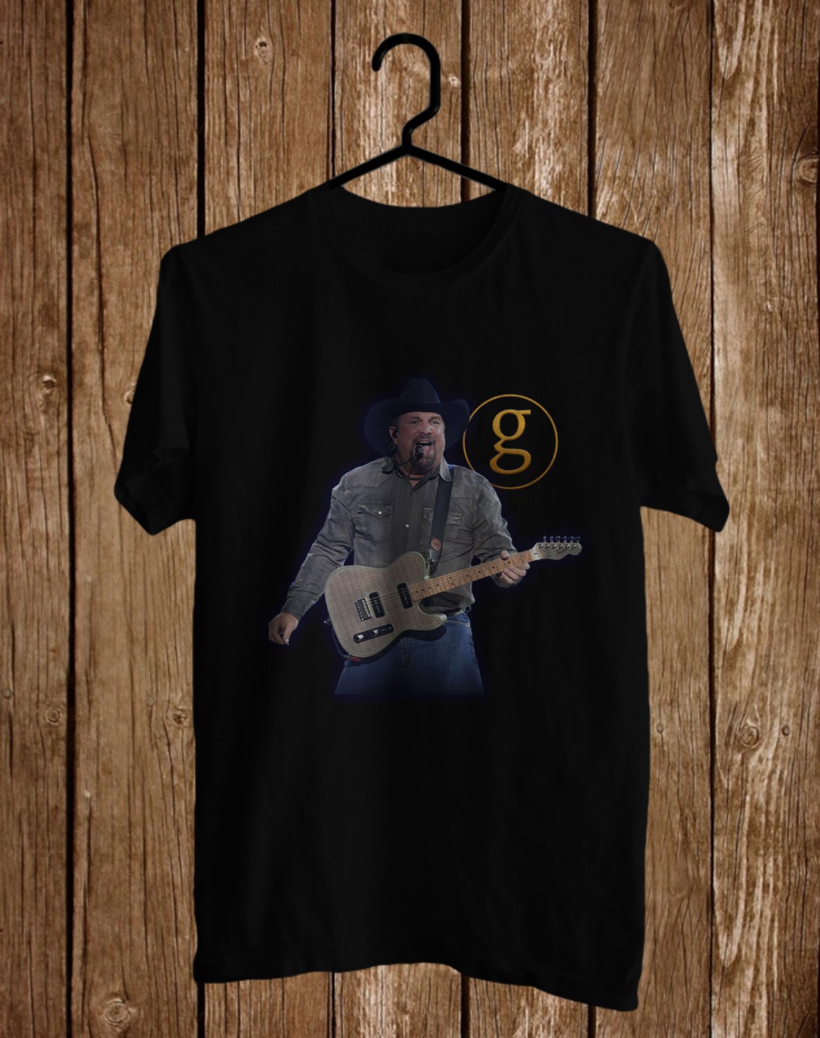 SIZE XL GARTH BROOKS FRONT SIDE BLACK TEE SHIRT