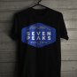 SIZE L SEVEN PEAKS MUSIC FESTIVAL LOGO FRONT SIDE BLACK TEE SHIRT