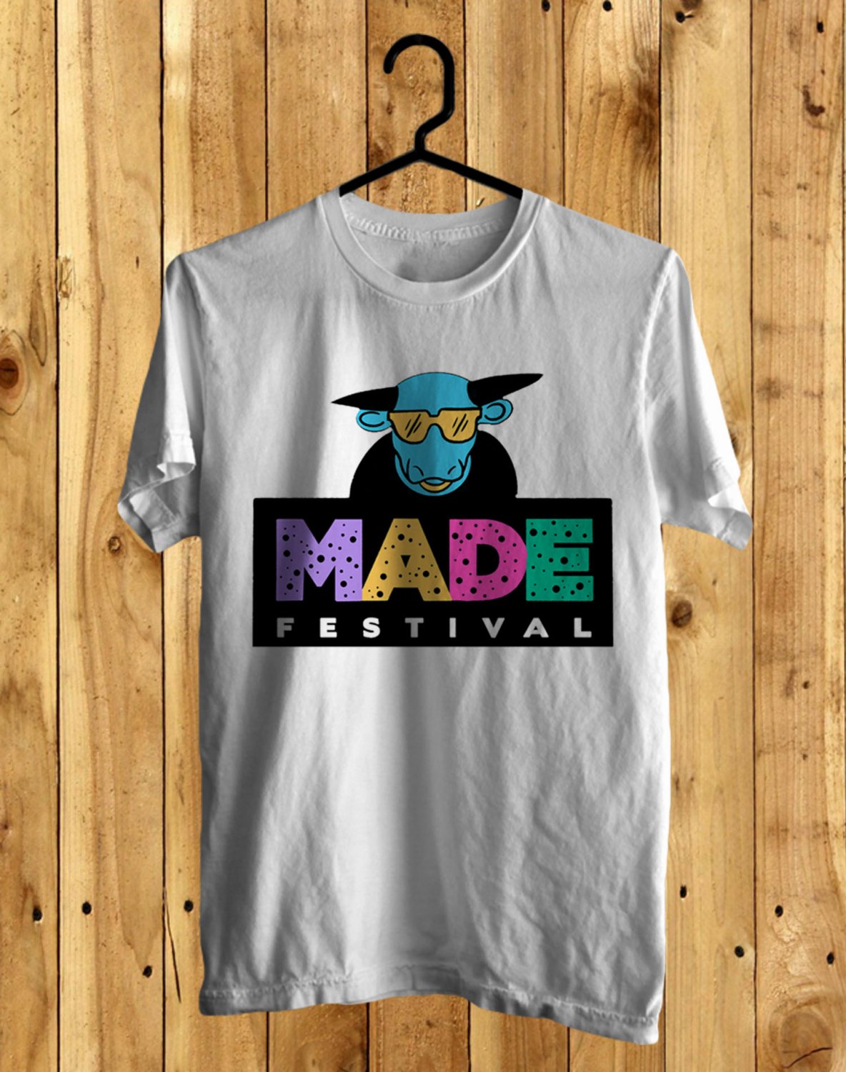 SIZE 2XL MADE MUSIC FESTIVAL LOGO 2021 FRONT SIDE WHITE TEE SHIRT
