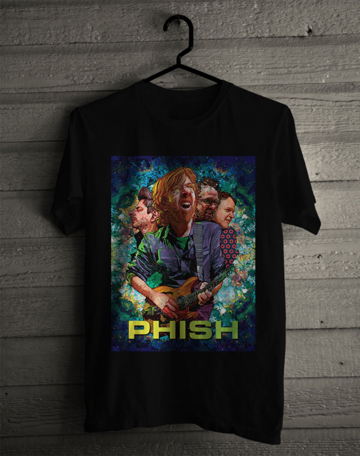 PHISH MEMBER FRONT SIDE BLACK TEE SHIRT