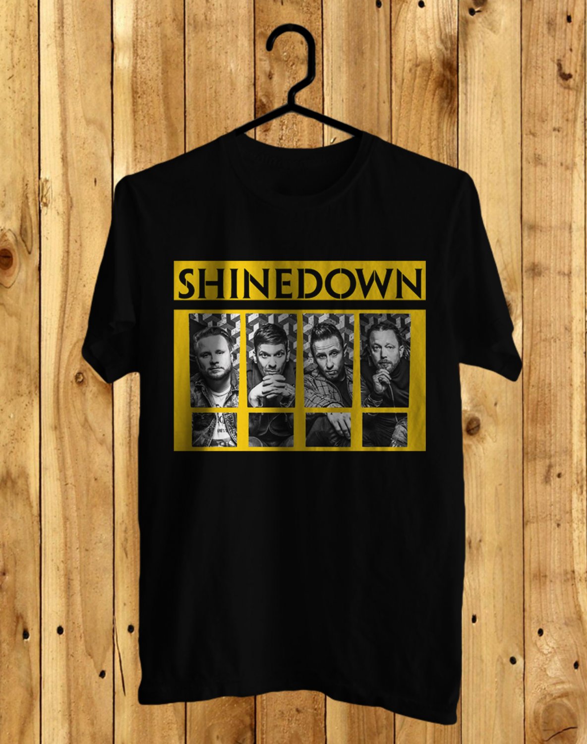 SHINEDOWN FRONT SIDE BLACK TEE SHIRT