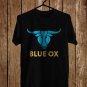 BLUE OX MUSIC FESTIVAL LOGO FRONT SIDE BLACK TEE SHIRT01