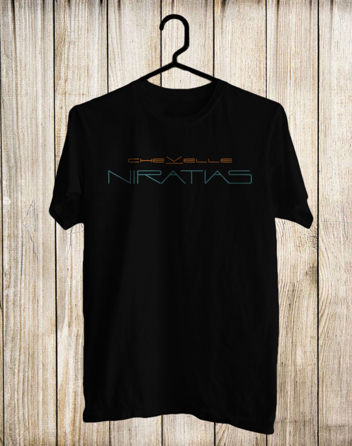 CHEVELLE NIRATIAS LOGO FRONT SIDE BLACK TEE SHIRT