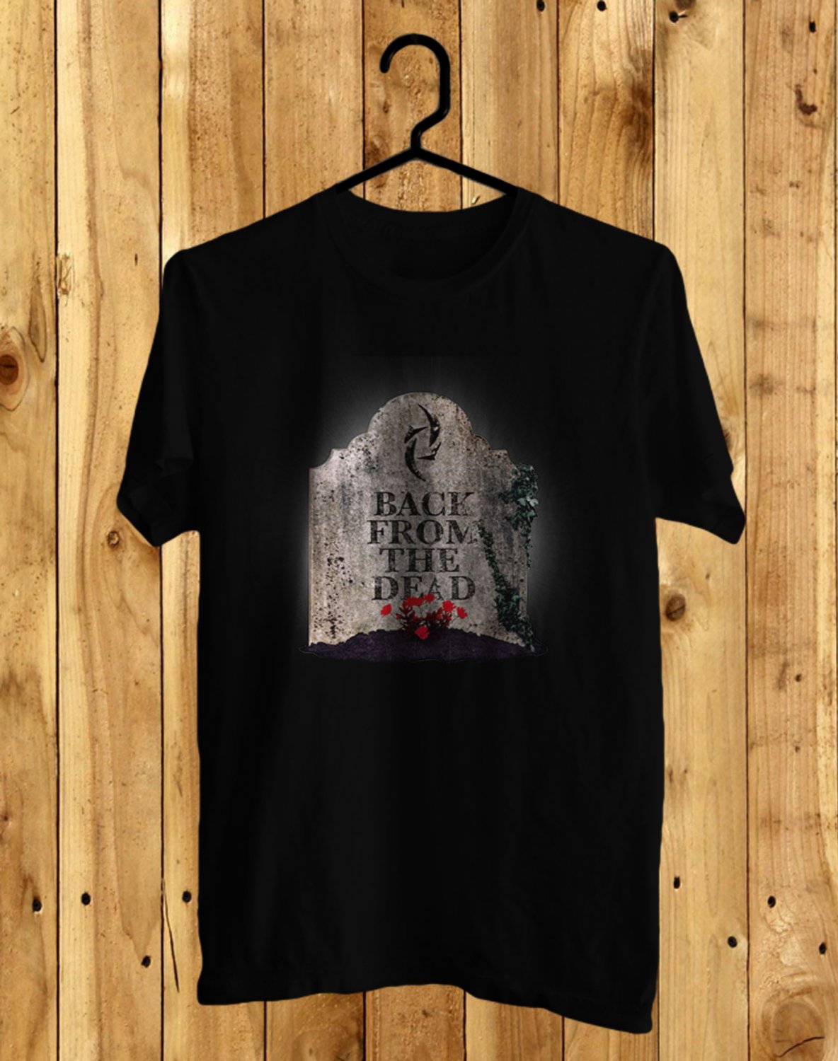 HALESTORM BACK FROM THE DEAD ALBUM LOGO FRONT SIDE BLACK TEE SHIRT