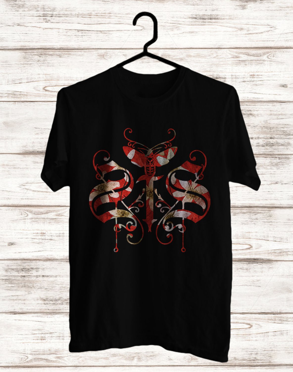 SWALLOW THE SUN MOONFLOWERS LOGO FRONT SIDE BLACK TEE SHIRT V01