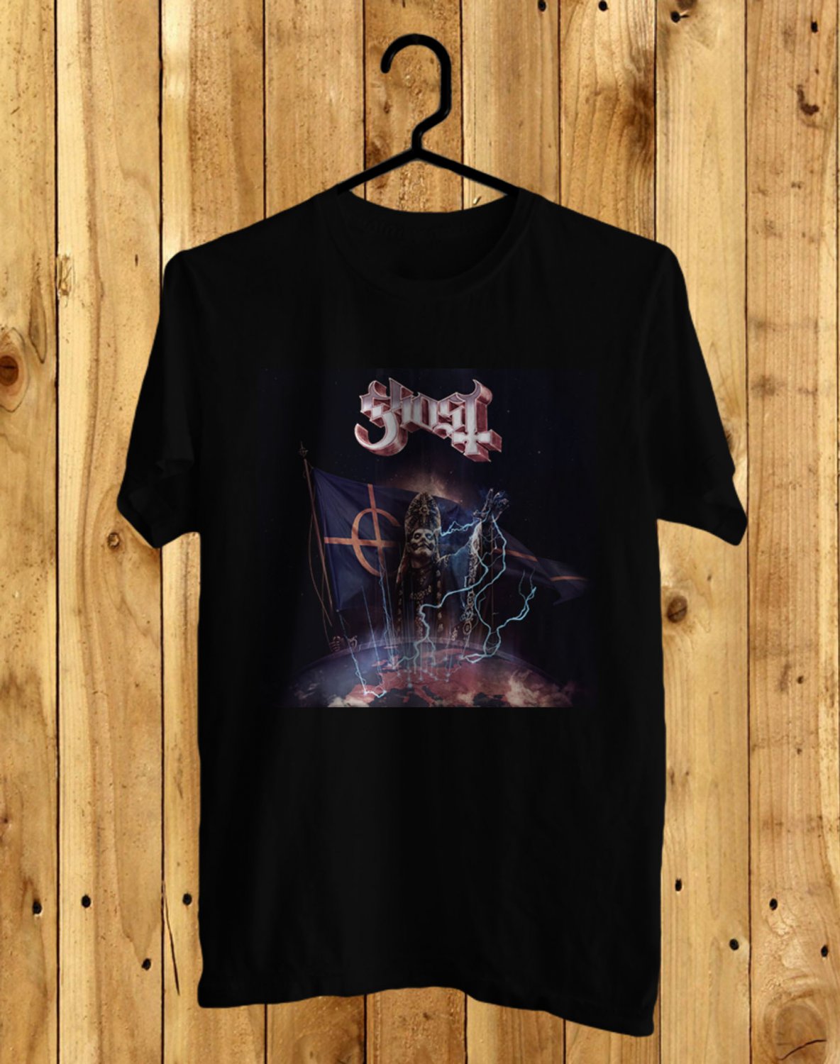 GHOST BAND IMPERATOUR FRONT SIDE BLACK TEE SHIRT V01