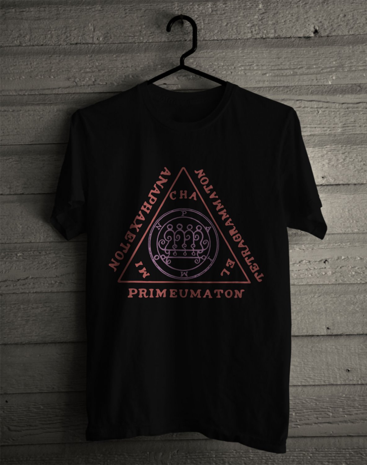 TOOL SHADE OF GOATIA TRIANGLE FRONT SIDE BLACK TEE SHIRT V01