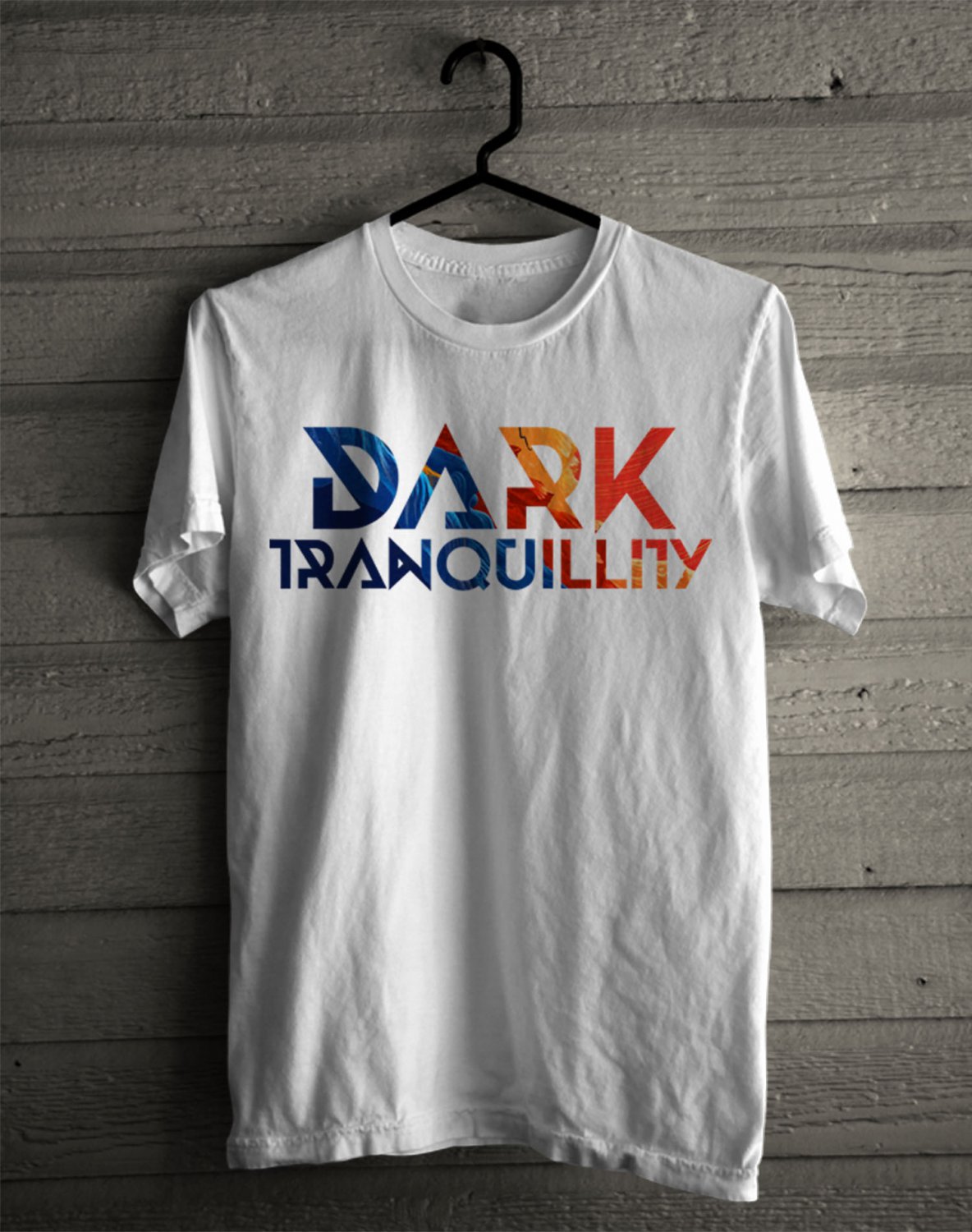 DARK TRANQUILLITY LOGO FRONT SIDE WHITE TEE SHIRT V01