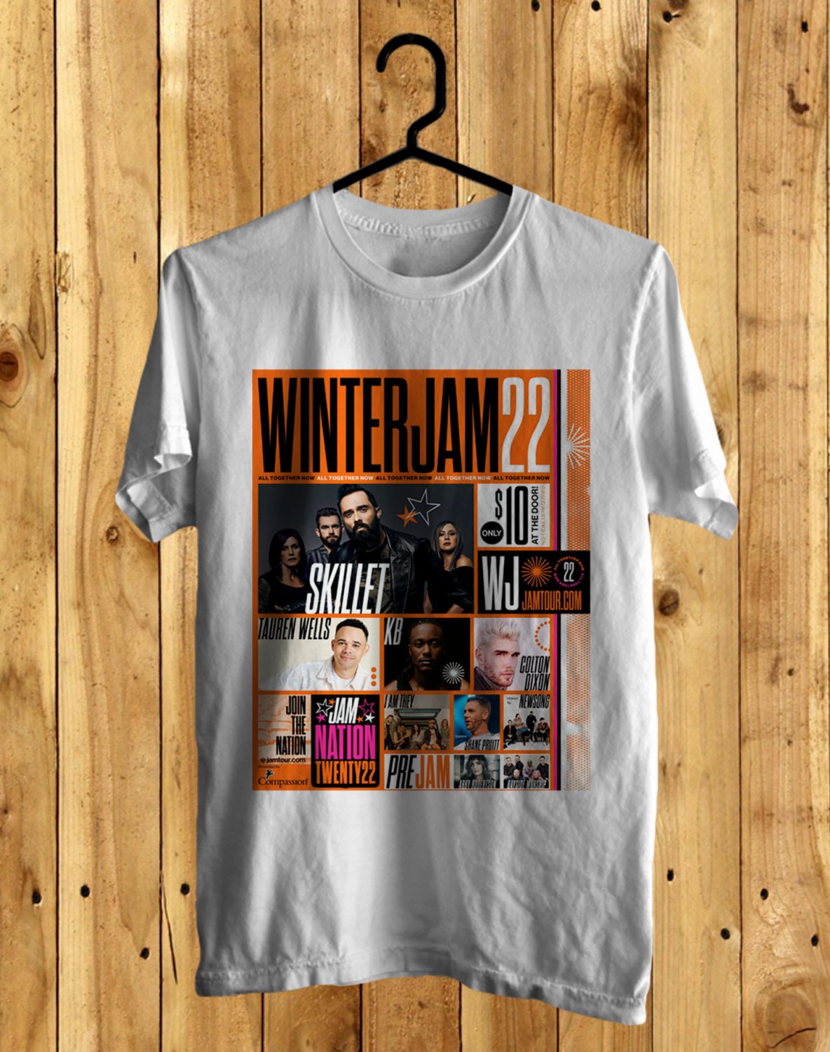 WINTER JAM TOUR 2022 FRONT SIDE WHITE TEE SHIRT V01