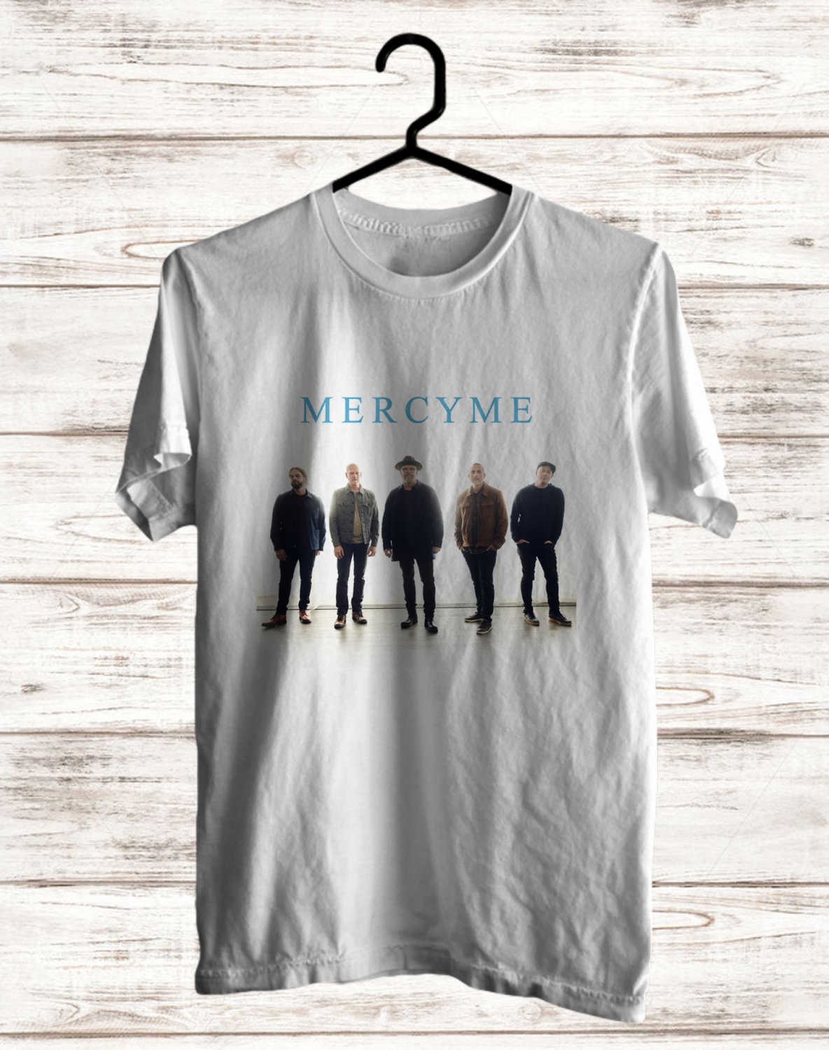 MERCYME BAND PERFORM FRONT SIDE WHITE TEE SHIRT V01
