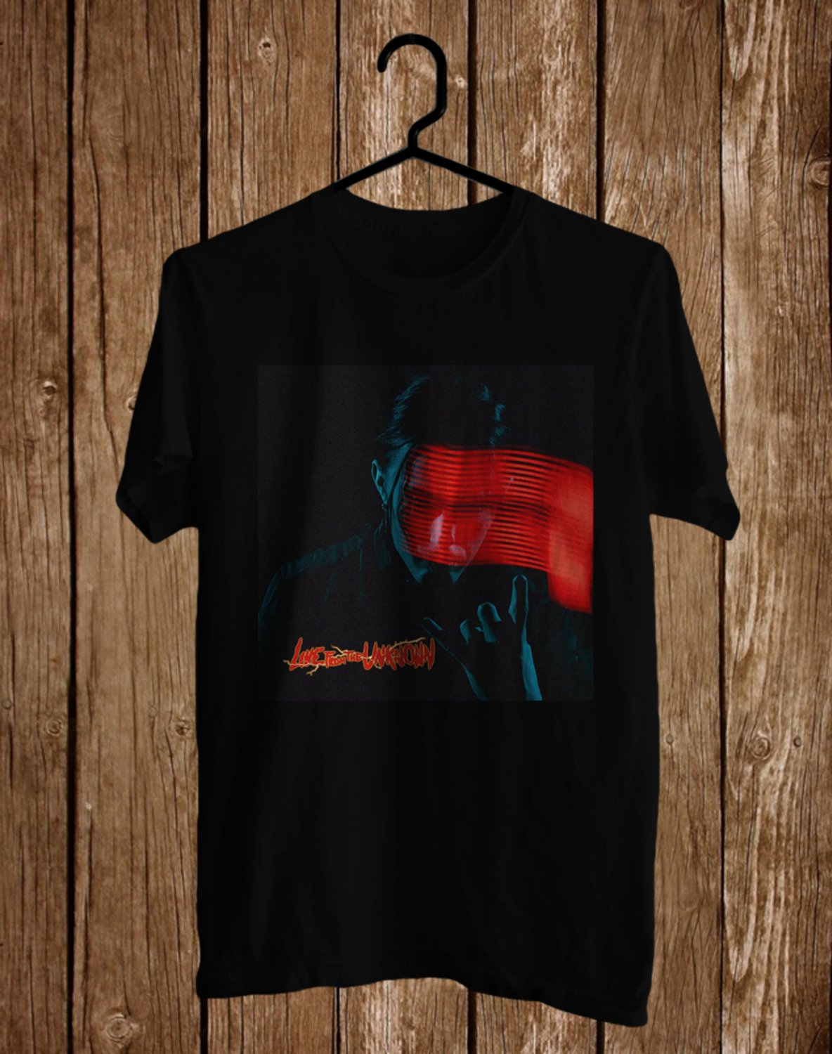 FALLING IN REVERSE LIVE FROM THE UNKNOWN FRONT SIDE BLACK TEE SHIRT V01