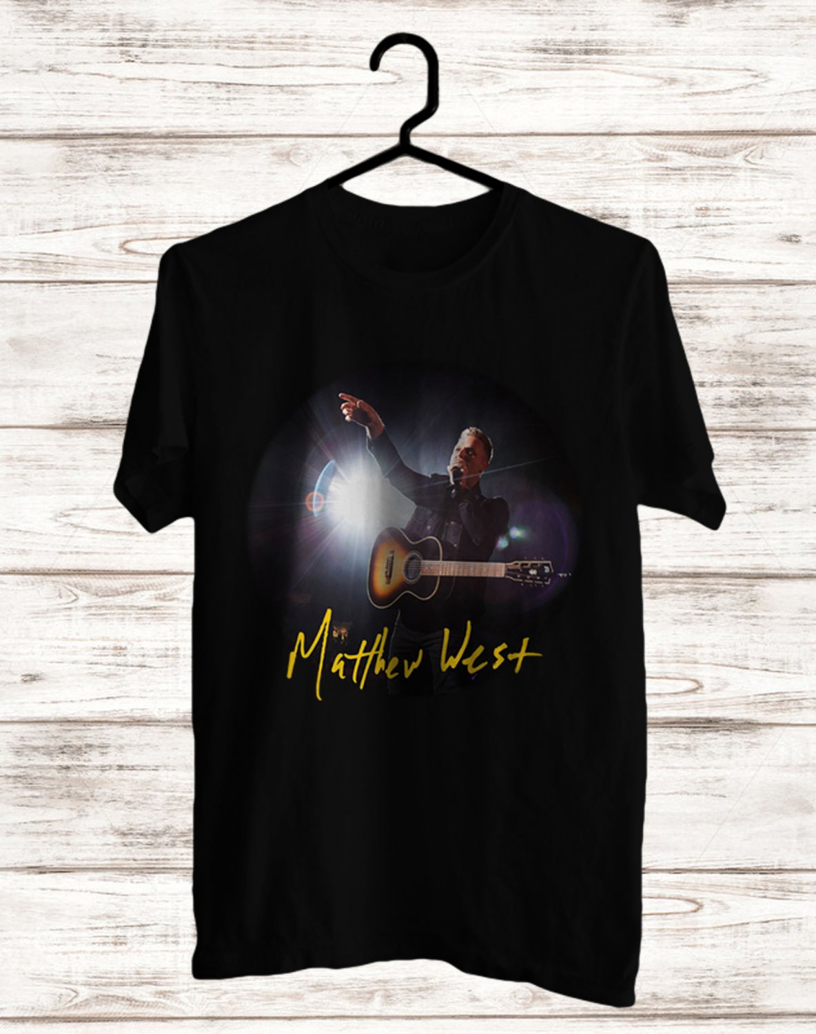 MATTHEW WEST FRONT SIDE BLACK TEE SHIRT V01