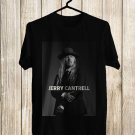 JERRY CANTRELL PORTRAIT FRONT SIDE BLACK TEE SHIRT V01