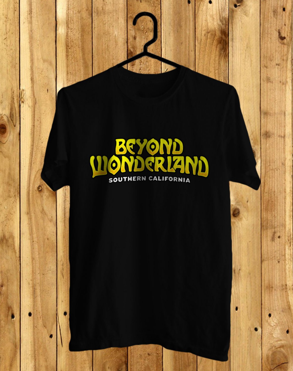 BEYOND WONDERLAND FESTIVAL LOGO FRONT SIDE BLACK TEE SHIRT V01