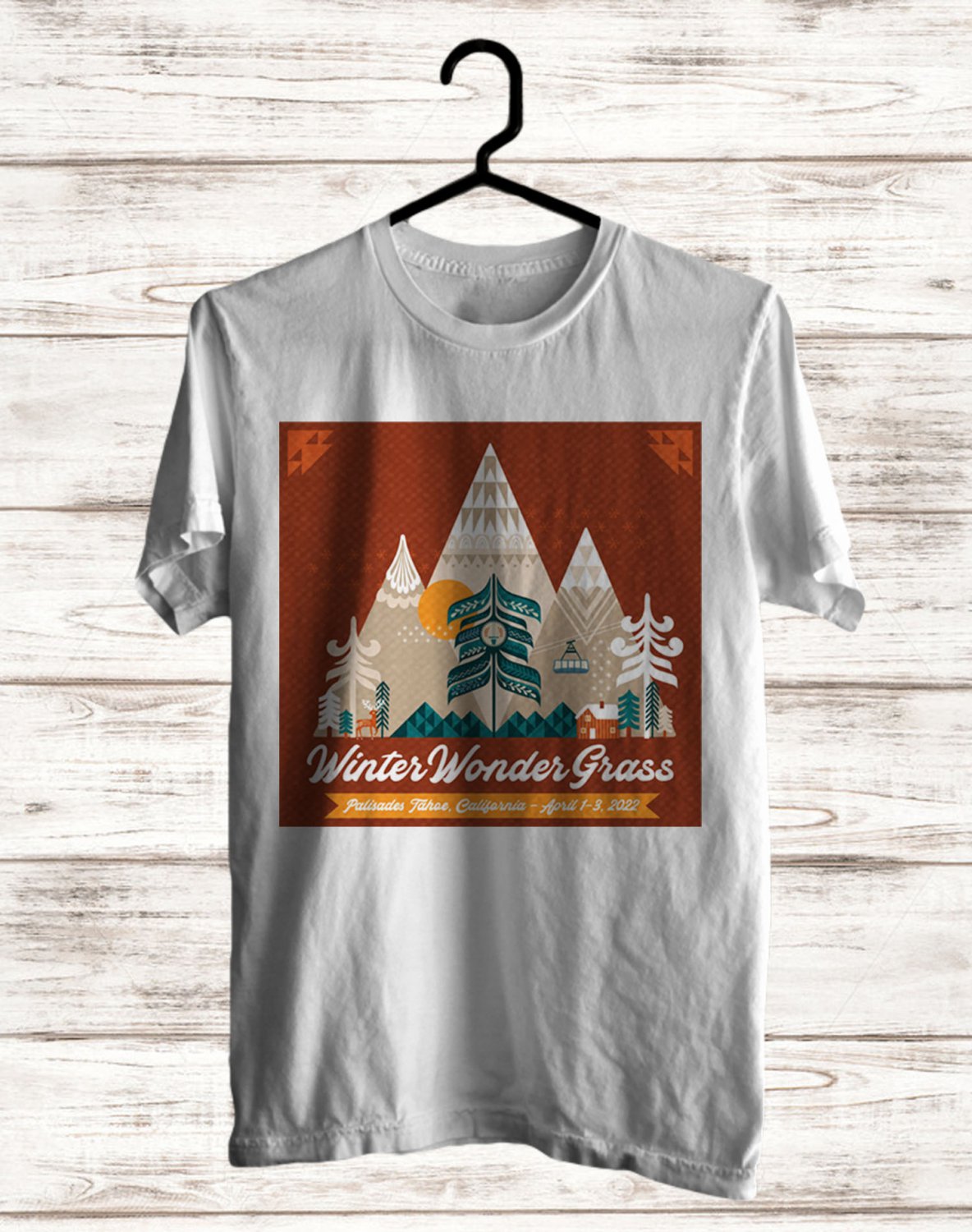 WINTER WONDER GRASS FESTIVAL LOGO FRONT SIDE WHITE TEE SHIRT V01