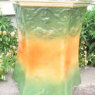 ANTIQUE WHEELING POTTERY MAJOLICA PEDESTAL PLANTER PLANT STAND