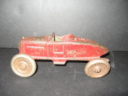 ANTIQUE HUBLEY CAST IRON RACE CAR ARCADE KENTON