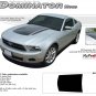 Ford Mustang 2010 2011 2012 "DOMINATOR HOOD" Hood Decal Graphic and Stripes Kit