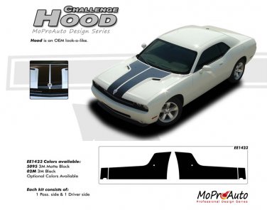 HOOD : Factory OEM Style Vinyl Racing Stripes for 2008 2009 2010 2011 2012 2013 Dodge Challenger