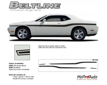 BELTLINE : Vinyl Graphics Kit for 2008 2009 2010 2011 2012 2013 Dodge Challenger