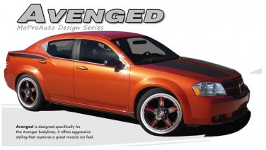 AVENGED : Vinyl Graphics Kit for 2008 2009 2010 2011 2012 2013 SE SXT Dodge Avenger