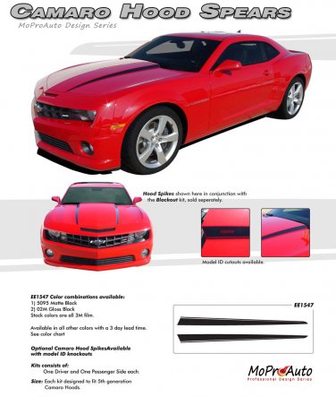HOOD SPEARS : 2010 2011 2012 2013 2014 Chevy Camaro Decal Set