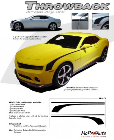 THROWBACK : 2010 2011 2012 2013 2014 Chevy Camaro "Hockey Stick" OEM Style Vinyl Graphics Kit