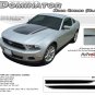 Ford Mustang 2010 2011 2012 "DOMINATOR HOOD SPEARS" Hood Decal Graphic and Stripes Kit