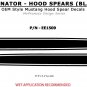Ford Mustang 2010 2011 2012 "DOMINATOR HOOD SPEARS" Hood Decal Graphic and Stripes Kit