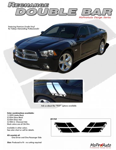 DOUBLE BAR : Vinyl Graphics Kit for 2011 2012 2013 2014 Dodge Charger