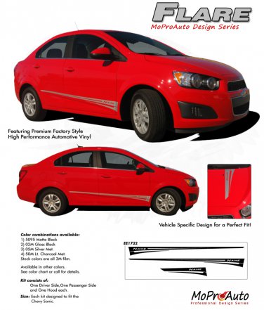 FLARE : Chevy Sonic 2012 2013 2014 Vinyl Graphics and Decals