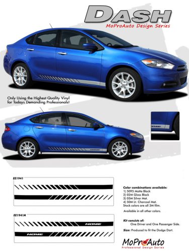 2013-2014 DASH : Lower Rocker Vinyl Stripes for Dodge Dart