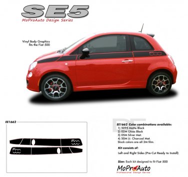 SE 5 : 2011 2012 2013 Fiat 500 Vinyl Graphics Kit