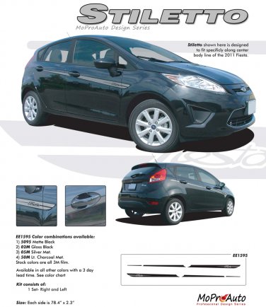 STILETTO : Vinyl Graphics Kit fits 2011 Ford Fiesta